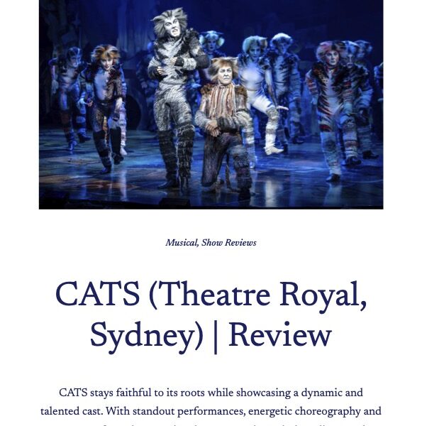 2CATS (Theatre Royal, Sydney) � Review – BACCHUS AT THE THEATRE